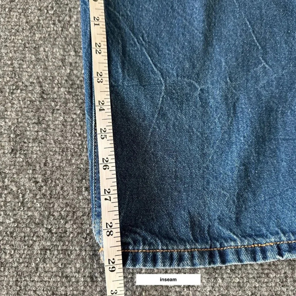 BDG Jeans Womens 28 Crinkle Blue Wash High Rise Loose Straight Leg Casual Denim - Picture 14 of 16